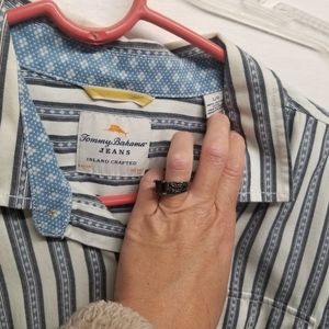 Mens Tommy Bahama Stripe Button Down Large